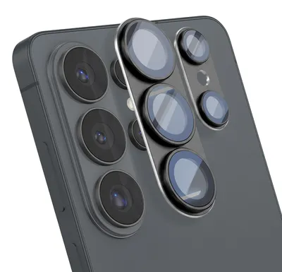 Immagine prodotto di Avizar, protezione per fotocamera di Galaxy S26 Ultra, realizzata in vetro temperato antigraffio, colore nero/trasparente
