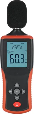 Obrázok produktu pre Decibelomer, digitálny merač hladiny zvuku s LCD displejom s podsvietením, prenosný merač SPL s rozsahom váženia A/C od 30 dB do 130 dB, rýchla/pomalá časová odozva, detektor hluku, zariadenie na meranie zvuku