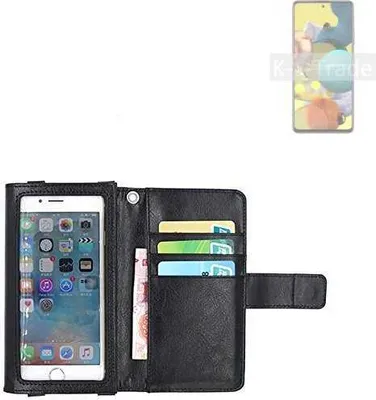 Produktbild von K-S-Trade Handy Hülle Schutz Hülle Kompatibel mit Samsung Galaxy A51 5G Case mit Displayschutz / Schutzfolie Flip Cover Wallet case Etui Hülle