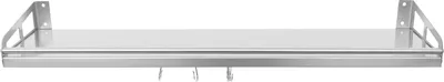 Immagine prodotto di Scaffale da cucina e scaffale per spezie - Scaffale da parete - Acciaio inossidabile - Con ganci - Argento