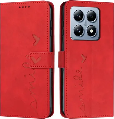 Produktbild von Xiaomi 14T Hülle - Coverup Smile Klapphülle - Rot