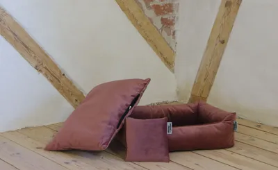 Zdjęcie produktu dla animal-design Miękka sofa „Samtweich” przytulna i miękka różne rozmiary i kolory – legowisko dla zwierząt domowych, kolor: różowy, rozmiar: rozmiar 1