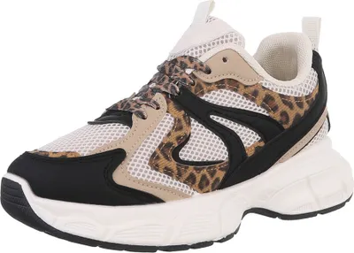 Produktbild von Ital-Design Damen Freizeitschuhe  Textiloptik, Lederoptik Sneakers Low 88828534 Beige Gr.  37