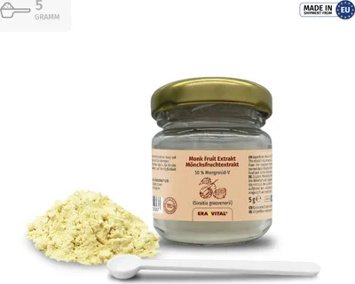 Produktbild von Monk Fruit Extrakt V50 (50% Mongroside) Pulver 5 g