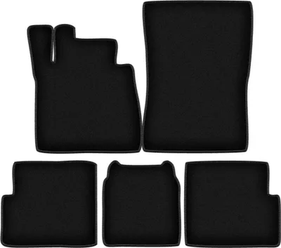Produktbild von Wielganizator Velours-Autoteppiche – passend für Mercedes G W463 Long (Feld, Bj. 2008-2018) –  schwarz, passgenau, mit Befestigungen set 5 Stk.