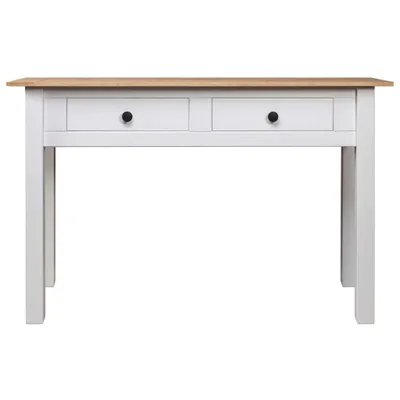 Immagine prodotto di Tavolo Consolle Bianco 110x40x72 cm Legno Massello Pino Panama