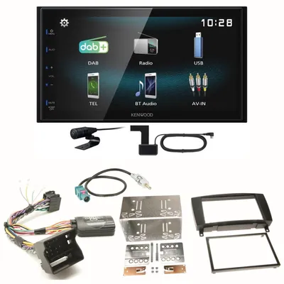 Produktbild von Kenwood DMX-125DAB Bluetooth DAB+ USB Einbauset für Mercedes CLK W209 Facelift
