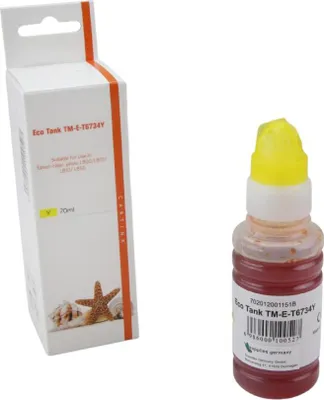 Produktbild von yellow Tinte/Tintenpatrone 4.2-C13T67344A kompatibel mit Epson C13T67344A [ 673 ]