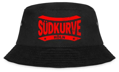 Produktbild von Spreadshirt Südkurve Köln Fußball Fan Fischerhut, S/M (Caps), Schwarz