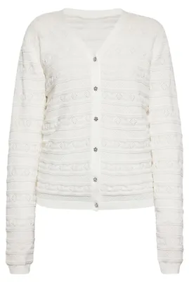 Immagine prodotto di ALBEE, cardigan da donna in lana bianca. Taglia: L