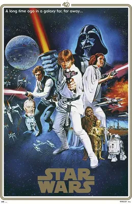 Obrázok produktu pre Grupo Erik Star Wars Classic 40 Anniversary One Sheet B Plagát 61x91,5cm.