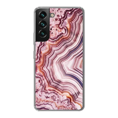 Produktbild von MuchoWow® Handyhülle Schutzhülle Hülle für Samsung Galaxy S22 Naturstein - Rosa - Luxus Silikon Softcase Handy Hülle - Mobiltelefonhülle