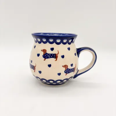 Produktbild von Becher Handgefertigte Bunzlauer Keramik DACHSHUND Becher 500 ml