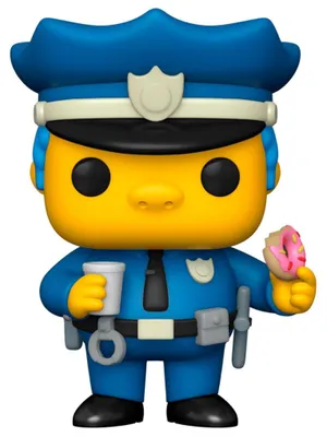 Produktbild von Chief Wiggum POP-Figur - Vinyl-Sammelspielzeug, 3,75 Zoll