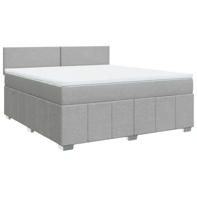 Produktbild von vidaXL Boxspringbett mit Matratze Hellgrau 180x200 cm Stoff