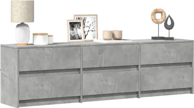 Immagine prodotto di Maison Exclusive - Mobile TV con illuminazione a LED, grigio cemento, 180x34x50 cm