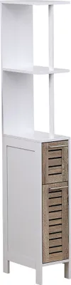 Image de Lamento Salle de bains Armoire haute Willem blanc H130 cm