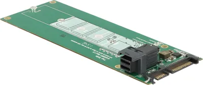 Imagen del producto de Adaptador convertidor Delock de SATA 22 pines / SFF-8643 NVMe a 1 x M.2 NGFF (ranura M) - Adaptador de interfaz - M.2 a M.2 - Tarjeta M.2 - SAS 6 Gb/s, SATA 6 Gb/s