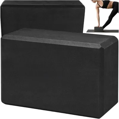 Produktbild von Yoga Block Aus EVA Schaum 23x15x7,6 Cm – Rutschfest Leicht Stabil Für Yoga Pilates Fitness Stretching Rehabilitation Schwarz