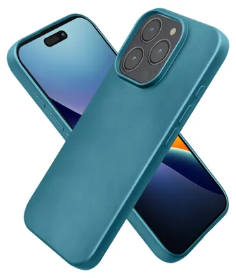 Produktbild von kwmobile Handyhülle für Apple iPhone 16 Pro Hülle - Silikon Case metallisch schimmernd - Schutzhülle Cover - Metallic Karibikblau