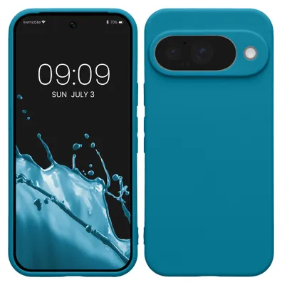 Produktbild von kwmobile Handyhülle für Google Pixel 10 Hülle - weiches Handy Silikon Case - Schutzhülle Cover - Karibikblau