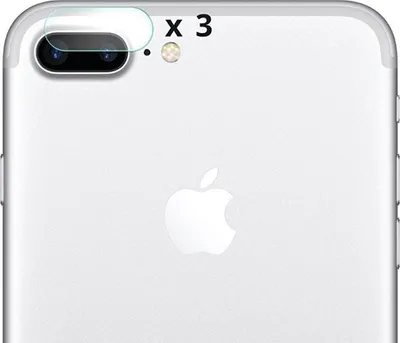 Produktbild von Pure² Kamera Linse Glaschutz (3er Pack) für Apple iPhone 7/8 Plus