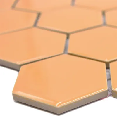 Produktbild von Keramikmosaik Salomon Hexagon Ocker Orange H51