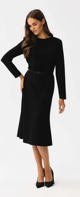 Zdjęcie produktu dla Stylove Sukienka damska midi Kerigor S347 czarny XXL