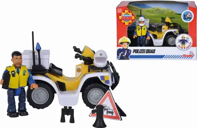 Immagine prodotto di SIMBA Fireman Sam Police Quad con figura di Malcolm
