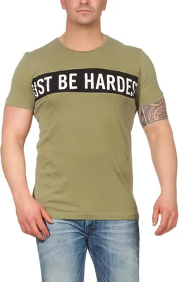 Produktbild von Herren T-Shirt mit Druck Slim Fit; Olive L