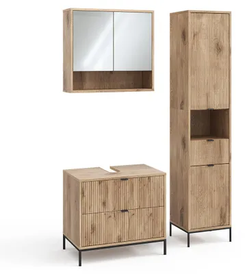 Immagine prodotto di Set di mobili da bagno Vicco Eliza Quercia vichinga 3 parti, Model 59690