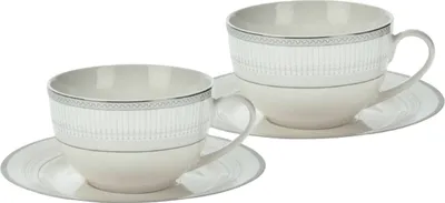 Obrázek produktu pro sada 2 šálků na espresso 240 ml porcelánové podšálky hrnky na kávu