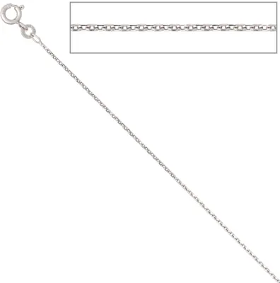 Produktbild von JOBO Ankerkette 585 Weißgold 1,3 mm 50 cm Gold Kette Halskette Federring