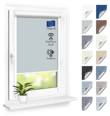 Produktbild von Blackout Thermo Rollo mit Kassette, Sichtschutz, Hitzeschutz