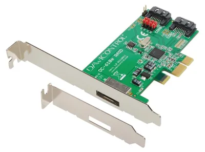 Produktbild von Dawicontrol DC-610e, SATA, Serial ATA II, Serial ATA III, PCI Express, 0, 1, JBOD, SPAN, 6 Gbit/s, Low Profile PCIe, Marvell 88SE9170