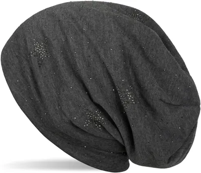 Produktbild von styleBREAKER Beanie Mütze mit Strass Sterne und all over Strasssteine, Slouch Longbeanie, Damen 04024116