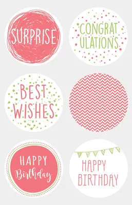 Produktbild von Heyda 203780801 Sticker Birthday rund rot 4cm