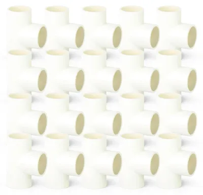 20x PVC T-Stück 3/4" Rohrverschraubung, Möbelqualität
