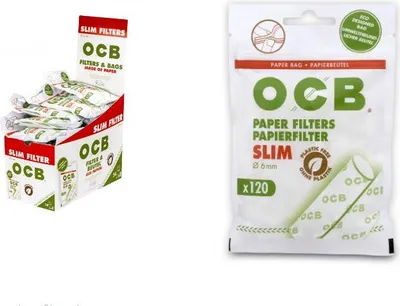 Produktbild von OCB Eco Slim Papierfilter,, biologisch abbaubar  120 Stück/Pack