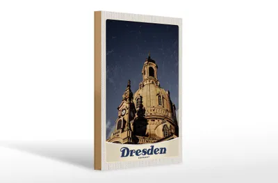Produktbild von Holzschild Reise 20x30cm Dresden Kunst Mittelalter