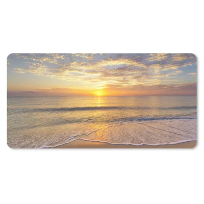Produktbild von MuchoWow® Schreibtischunterlage Strand - Sonnenuntergang - Meer 80x40 cm - XXL Mauspad - Gaming Mauspad