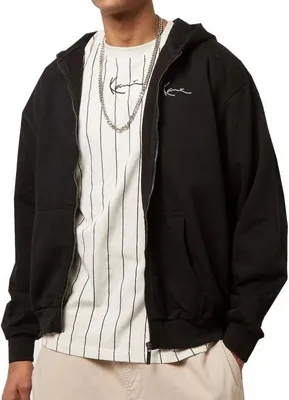 Produktbild von Karl Kani Herren Kapuzenpullover KK Chest Signature Essential Zip Hoodie S schwarz