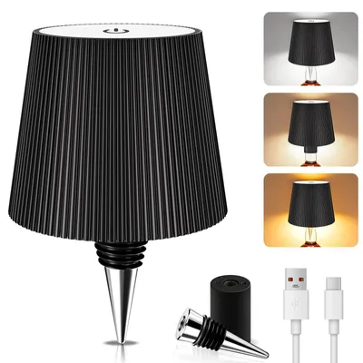 Productafbeelding van Draadloze fleslamp, USB-oplaadbaar, touch-bediening, 3 kleurtemperatuurmodi