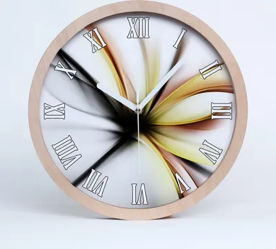 Produktbild von Holzuhr 25fi cm wanduhr - weiße Spitzen - zusammenfassung Blume