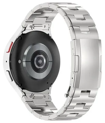 Produktbild von By Qubix Titaniumarmband mit Anschlussknopf - Silber - passend für Samsung Galaxy Watch 4 - 40 mm & 44 mm