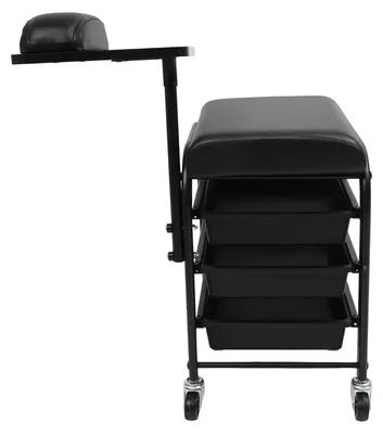 Produktbild von Nagellagerwagen, langlebiges Material, großzügiger Stauraum, schwarz