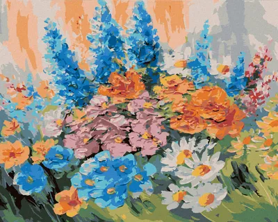 Produktbild von Zuty - Malen nach Zahlen - ABSTRAKTER FRÜHLINGSBLUMENSTRAUSS, 40x50 cm, ohne Keilrahmen