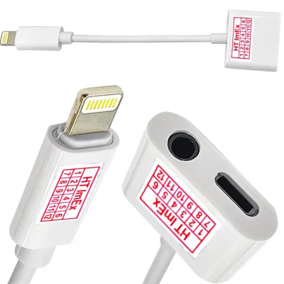 Produktbild von Kopfhöreradapter kompatibel Iphone 8Pin-Buchse Auf 3 5-Mm-Aux-Kabel-Dongle- Y
