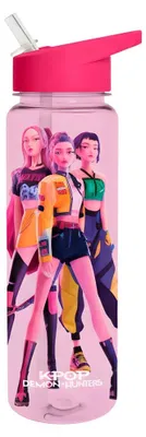 Image de Licence pour enfants - K-pop - Chasseur de démons - Gourde de sport en PP 750 ml - Rose - Enfants - Rose - Taille unique