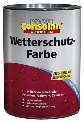 Produktbild von Consolan Wetterschutzfarbe 10 L 225 schwedenrot Farbe Wetterschutz